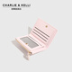 CHARLIE & KELLI品牌 CK轻奢包包女包2025新款卡通小熊钱包女士零钱包卡包 浅蓝色【七夕实用礼物】