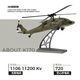 RHSKY WEILI K170 UH60L Black Hawk Remote Control Helicopter à quatre voies Modèle à haut débit fixe Modèle de simulation d'avion K170 Black Hawk Hélicoptère [set complet] Play à la main deux batteries d'avion + batterie à distance de télécommande