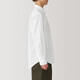 无印良品（MUJI）男式 水洗 平纹 长袖衬衫 男士长袖衬衣外套 翻领 AC2WPC5S 白色 XL （180/104A）