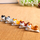 Jin Geyu Japanese-style cat chopstick holder Japanese-style ceramic cat puppy Shiba Inu ornaments chopstick holder chopstick holder cartoon exquisite home small Shiba Inu dog complete set of 5
