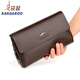 Kangaroo Password Pack 2025 New Men's Clutch Hands-Hand Anti-theft Password Lock Husband Large Capacity Wallet Men's Long Style Bag Flagship-Brown Password Lock Gathering Pack