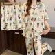 Nanjiren estilo coreano estilo insignia linda primavera y verano para mujeres set de tres piezas de manga corta dibujos animados Mickey Donald Duck Home Relling KK14109# M [sugerido 80-100Jin [Jin equivale a 0.5 kg]]]