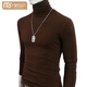 Modal autumn and winter turtleneck bottoming shirt men's slim stretch long-sleeved T-shirt casual warm bottoming shirt clothes winter T-shirt black (lining) plus velvet L 100 or so to wear