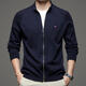 
Tommy Hee Kelly Tommy Pure Wool Cardigan Jacket Men's Middle-aged Spring and Autumn New Stand-collar Zipper Knitted Top New Bedding 4XL 190 [Suggested 190-195Jin [Jin equals 0.5 kg]]