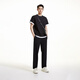 Jack Jones (JACK/JONES) 25-year men's pants men's spring and summer anti-wrinkle business casual pants cool straight men's pants micro-elastic cloud-sensing zero-pressure pants 020 black 30 170