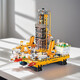 Bimochang Patriotic Science and Education Building Blocs Série chimique Série de produits chimiques Offshore Plate-forme de forage d'assemblage Ornements Boy jouet offshore Huile Drivel Blue Whale No. 1 3271PCS