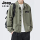Jeep Spirit Jeep Jacke Herren Frühling und Herbst 2025 Neues Hemd Revers Herbst Herren Work Jacke Frühherbst-Kleid Top Jeep [Aktualisierte Version] K12806 Black M [Vorgeschlagen 90-120jin [Jin Equals 0,5 kg]]