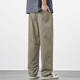 
Woodpecker casual pants for men summer ice silk thin loose straight fast drying sports trendy brand wide-leg long pants for men 733 khaki + 733 green 3XL