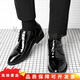 Top Gloria Chaussures masculines Chaussures en cuir Men 8cm6cm Youth Budge Cuir Business Formal Wear Chaussures Patent Cuir Point Toe Hauteur de mariage Chaussures 6 cm Hauteur Augmentation noire 6629 39