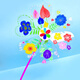
Sweet spot small windmill toys 2 DIY hand-drawn material outdoor kindergarten hand-drawn children coloring hand-held windmill