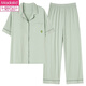 Modal Pyjamas mit Brustpolster für Frauen für die Kurzärärmelen-Hose mit kurzer Säure Cardigan coole Heimkleidung Sommer 2025 Neues Modell X12101# xl