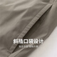 Danse avec le loup [trois défenses] Pantalon décontracté à séchage rapide pour hommes 2025 Été Nouvelle taille élastique Pantalage de pied de banlieue de banlieue 4005 kaki 701 m (170)