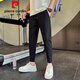 Pierre Cardin Pantalon d'été coréen style tendance mince pantalon neuf points mâle jeune homme décontracté.