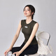 LULULMCCTN Sports Vest Women's Shockproof Running All-in-One Pilates Professional Training Sleeveless Sports Top Brown L