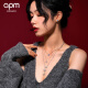 APM Monaco Fléral officiel bleu Love Heart 925 Collier en argent Femmes EXQUISITE CLAVILE NOUVEAU ANNE