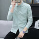 2025 New Inch Shirt Herrenhemd Casual Spring und Herbst Herren schlanker Körperkörper koreanischer Stil Trendy Plaid Business Langarmed Shirt Storm Online 9909 Gray L.