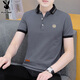 Playboy (Playboy) Kurzärärmelte T-Shirt für Männer Sommer Männer Polo Basishirt Business Casual halbärmelige dünne Männerkleidung schwarz xl