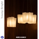 Kezhitu französische mittelalterliche Designer Logico Restaurant Chandeliers Einfache Wohnzimmer Leichtes Villa Wolkenglas Schlafzimmer Hauptlicht einförmiges dreiköpfige Kronleuchter Weiß W695mm
