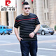 
Pier Cardin high-end ice silk short-sleeved T-shirt for men fat men's large size round neck plus fat plus loose loose casual men's half-sleeved T-shirt top white 9209 4XL