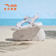 ANTA children's and girls' open-toe sports sandals for big children and girls 2026 summer new non-slip outdoor beach sandals light fog purple/ANTA white/colorful blue-2 37