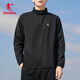 Jordan Sports Jacket Men's Travel Mountaine d'alpinisme Trench Coat 2025 Été Nouveau eau extérieure Splashing Stand Collar Veste Top Men Black XL / 180