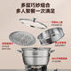 Royalstar seafood steamer 304 stainless steel sauna pot household multi-functional steamed bun steamer induction cooker gas universal top steaming and bottom cooking丨No choice of stove double layer 30cm