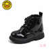 G.Duckkids Little Yellow Duck Style British Martin Boots Children's PU Leather 2025 New Spring and Autumn Girls Short Boots Student Boy 6629 Negro 21