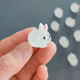 Dalinger leuchtende Ornamente Mini Kristallweiß weiße Kaninchen Kinder leuchtend niedliche Tierspielzeug fluoreszierende Puppe kleine Objekte leuchtend [Kohlekugel Kaninchen] große Größe 10 (gemischte Farbe)