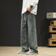 Foss Phil American fashion brand scimitar jeans men's summer thin straight-leg loose high street casual sports wide-leg pants Fashion brand 718-K760 nostalgic blue regular M [Suggested 110-130Jin [Jin equals 0.5 kg]]