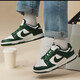 Nike (Nike) Shoes Men Dunk Low Retro Low Top Casual Sneakers de zapatillas de zapatillas Retro Ligeros y cómodos DD1391-101 Blanco y verde 40.5