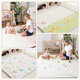 Lächelndes Bärenbaby kriechende Matte verdickte Anti-Fall-Haushaltsbaby Formaldehyd-freier XPE-Wohnzimmer Kinderbodenmatte Säuglingskriechmatte Digitales Cartoon/Waldpartner [ungiftig und geruchlos + 99% antibakteriell] Länge und Breite 180*200 cm/dick 2,5 cm