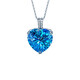HEEKAIYI Heart of the Ocean Necklace Topaz Luxury Jewelry for Women Chinese Valentine's Day Birthday Gift for Wife and Girlfriend 13ct Topaz Heart of the Ocean Necklace