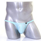 G-STATION TM series sexy men's thong high elastic, soft and comfortable polyester thin breathable ultra-low waist tight underwear sky blue 1 pair L (day size is too small)