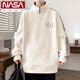 NASA XVVX Semi-Zipper Sweater para hombres en otoño e invierno más camisa de base de terciopelo engrosada camisa de vellón de buey para hombres en otoño top 9793 verde más terciopelo l Aproximadamente 110 ~ 130Jin [Jin iguala 0.5 kg] se puede usar