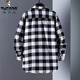 Carpintería de carpintero (tucano) camisa a cuadros de la camisa a cuadros de la primavera y otoño de la mano de manga larga camisa suelta camisa suelta estudiante juventud ropa de pulgada 6908 camisa roja l
