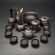 Fat Donglai's same dragon pot purple sand Kung Fu tea set household teapot lid bowl tea cup tea tray light luxury high-end original mineral purple sand dragon pot + six gentlemen 9 pieces