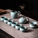 Porcelain Friends Ming Tian Qing Ru Kiln Tea Set Home Office Guest Gift Box Kung Fu Tea Cup Xi Shi Pot Tea Holiday Gift