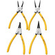 XMSJ clamp ring pliers inner straight and outer bend inner bend pliers set clamp spring pliers dual-purpose retaining ring pliers multi-function clamp spring pliers dual-purpose 6-inch shaft bend 12132