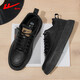 Pull back men's shoes business casual leather shoes men's all-match sneakers sneakers 1768 black 41