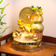 OUOETY兰琦欧2024新款聚宝盆摆件鱼缸 聚宝盆假山流水喷泉招财流水生财 zr9905灯圈加雾一桶金