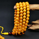 Amber style, one object, one picture, one certificate, beeswax bracelet, women's model, 108 amber bracelet, chicken fat yellow Buddhist beads, beads, 15.11g, diameter 6mm