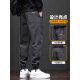 森马（Semir）春季休闲裤男2025年新款男士春秋工装裤潮牌宽松束脚哈伦运动长裤 666深灰+666黑色 常规 2XL