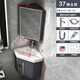Ai Style One Bathroom Triangular Bathroom Cabinet Combination Space Aluminum Household Washbasin Corner Washstand Simple Small Apartment Corner 37*37 Gentleman White Cabinet + Basin + Mirror Cabinet