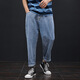 
Play speed WNSULL large size jeans men's loose jeans plus fat plus large men's fashion summer style men's pants nine-point foot-retracting dad pants 9906 trousers 33