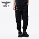 BOY LONDON spring couple style large pocket trendy casual workwear woven trousers N34900 black L
