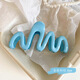 SAHANE Zuoyu's new cream-colored wavy line clip dopamine irregular hair clip simple design hair shark clip dopamine wave clip random one