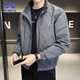 ROMON Jacket Men's Autumn and Winter Casual Jacket Men's Trendy Loose Versatile Top Clothes Men's Dark Gray XL