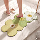 German bathroom floor mat Diatom mud flowers absorb water and quick-drying toilet toilet door anti-slip foot mat toilet *Purple orchid-1047 1 piece number Custom size Contact customer service not to return or replace