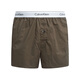 Calvin Kleinck Herren Baumwollmode komfortable Boxer Unterwäsche 2 Packs NB1396A TMY BROWN/Schwarz L.