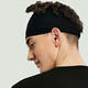 
Zhizhou Antiperspirant belt widened hairband for men sweat-absorbing headband basketball sports running turban women's big head surround forehead strap sports antiperspirant belt (black) [upgraded widened hair style]